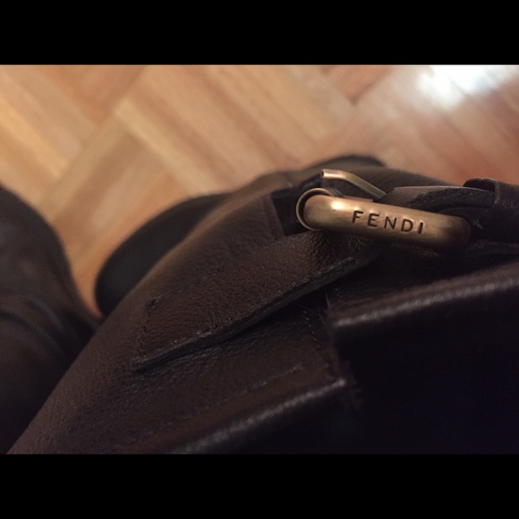 Auth Fendi Leather Fur Black Boots - Picture 4 of 4