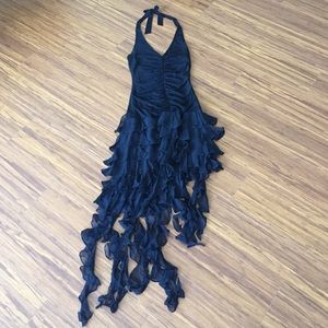 BCBG Maxazria Black Ruffle Dress