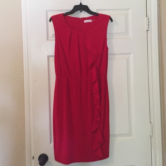 Calvin Klein red dress