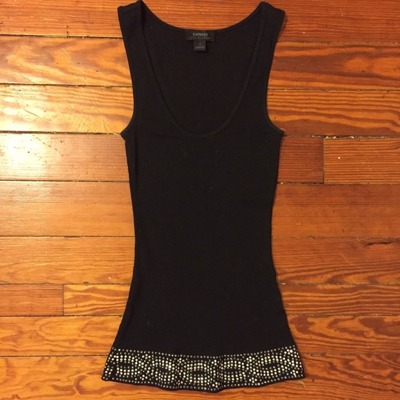 Express Tops - Express tank top with silver beaded band