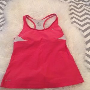 NWOT Nike pink dri fit sport bra