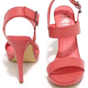 Coral High Heel Sandals (Brand New)