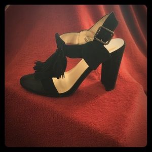 Black high heel shoe