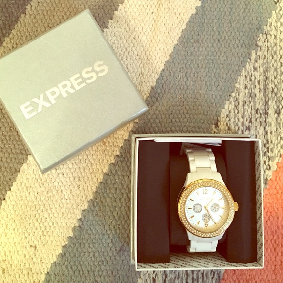 White & Gold Express Watch