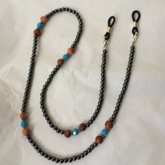 Turquoise Hematite Eye Glass Holder