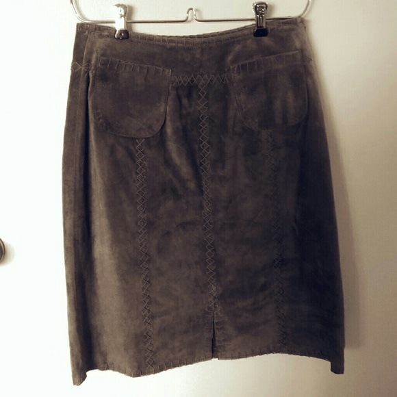 J.Jill brown suede skirt - Picture 1 of 2