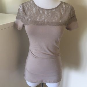 Brown lace H&M top