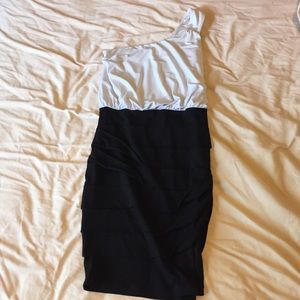 One shoulder tank dress