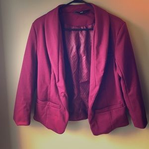 Maroon Cotton Blazer
