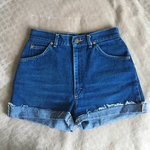 High Waisted Denim Cutoff Shorts