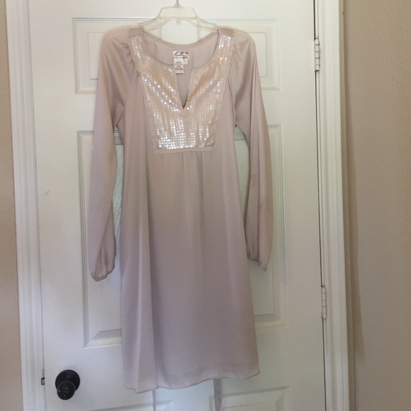 Max studio champagne sequined dress