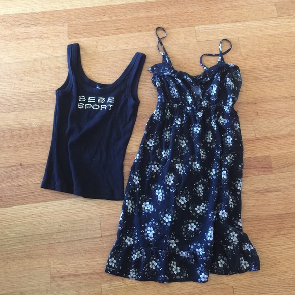 Bundle Bebe Tank Top and Black Dress