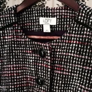 Ann Taylor LOFT Purple Petit Cropped Jacket