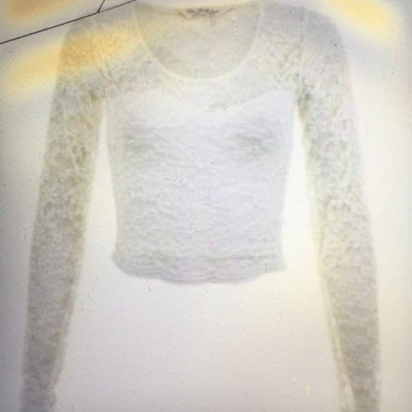 Abercrombie and Fitch White Laced Crop top