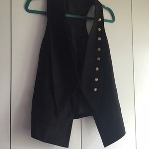 Black Vest with Gold Buttons