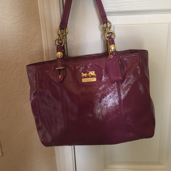 Coach Mia Raspberry leather tote purse