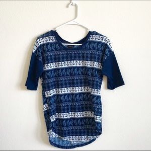 Detailed navy blue top from Rue21!