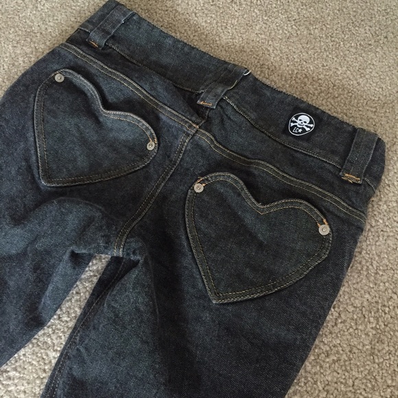 EC Star jeans, heart pockets dark wash