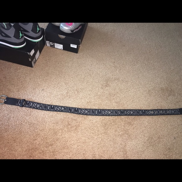 Navy blue moschino belt main image 2