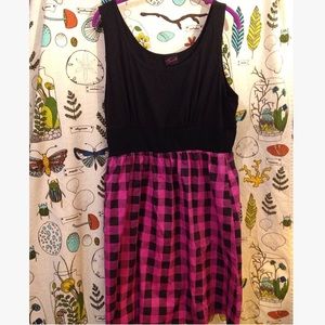 Torrid Pink & Black Buffalo Check Dress Sz 3