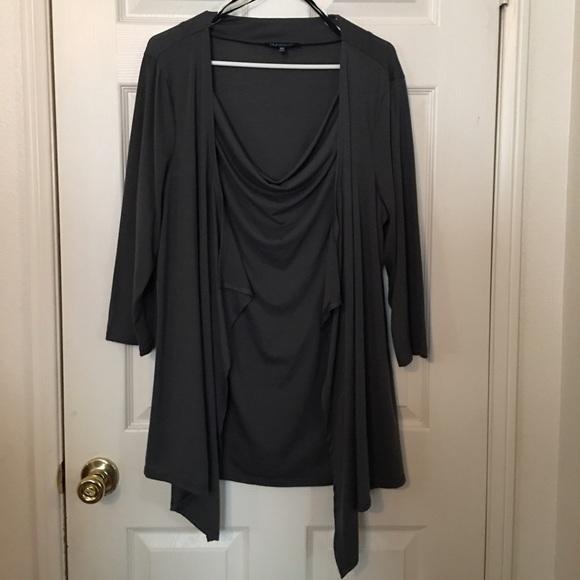 Draped grey top
