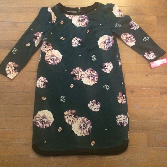 Green shift dress.