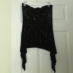 Guess Asymmetrical Sequined Tube Top
