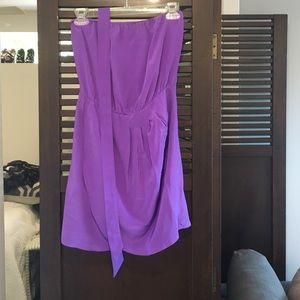 Purple silk Amanda Uprichard mini dress