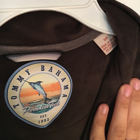 Tommy Bahama Brown Aruba Half Zip Pullover Sz:S - Picture 2 of 6