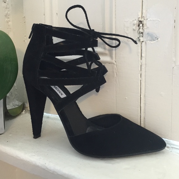 Tie- up strappy heels from Steve Madden, size 8.5