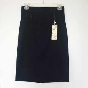 High-Waist Pencil Skirt, Black◾️✔️