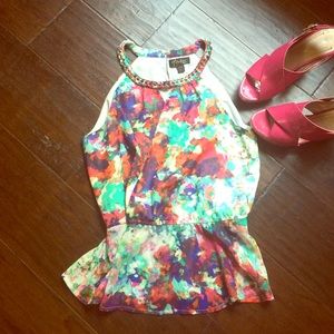 Thalia Boutique halter peplum top