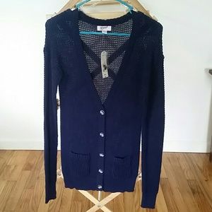 Navy blue knit sweater NWT OBO