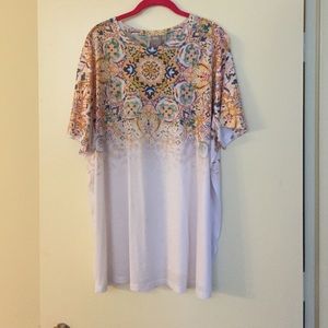 ASOS Curve TShirt with Faded Folk Print US size 20