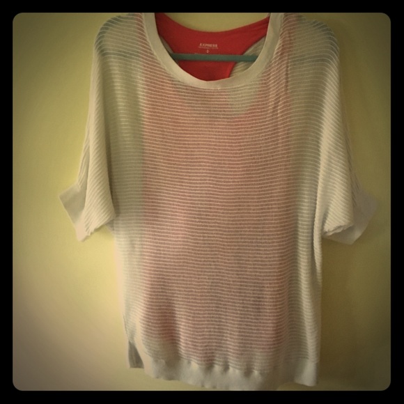 Express dolman open knit/mesh top!