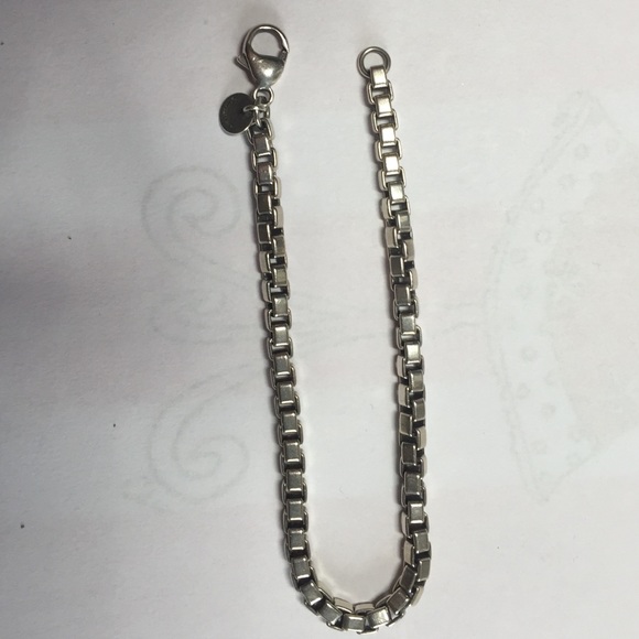 Tiffany box link sterling bracelet