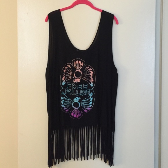 Living Doll tank with fringe bottom
