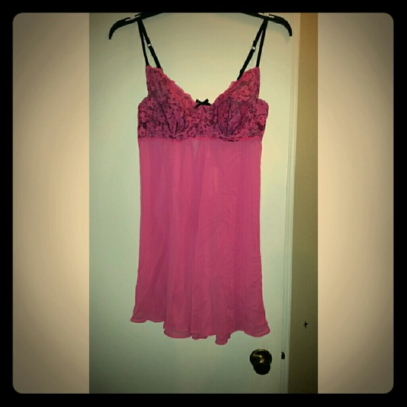 Lane Bryant Cacique Hot Pink Babydoll