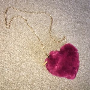 NEW Red Fur TOPSHOP Purse