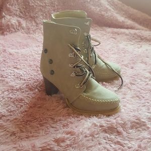 Lace up combat booties