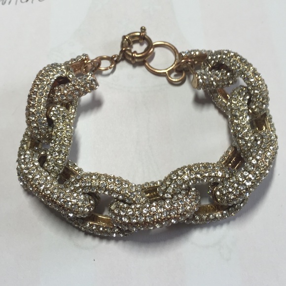 Pave chain link bracelet