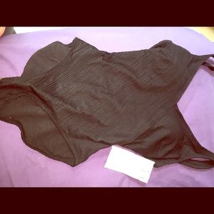 Black, Gottex brand, one piece bathing suit