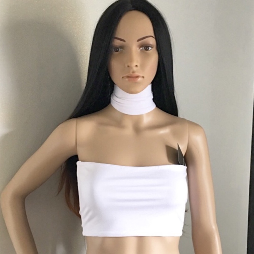 . Meshki/Billy & Boo Multiway Desi Perkins Ivory Halter Neck Bandeau Crop Top - Picture 7 of 10