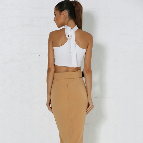 . Meshki Multiway Desi Perkins Ivory Crop Top - Picture 5 of 9