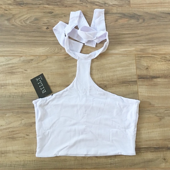 . Meshki Multiway Desi Perkins Ivory Crop Top - Picture 4 of 9