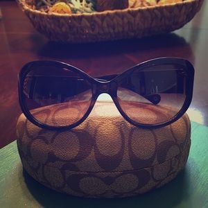 Coach Molly Tortoise sunglasses and case
