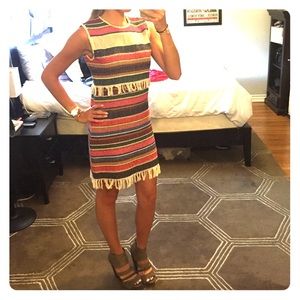 Sandro multicolored jacquard dress