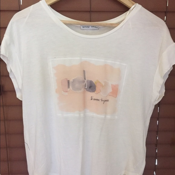 Zara abstract art top