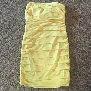 Form-fitting Yellow Dress