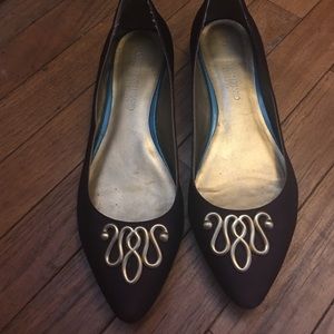 Maroon Pointed Fashion Flats